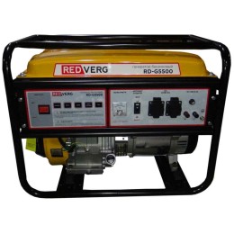 Генератор бензиновый RedVerg RD-G5500. 13,0л.с; 389куб.см; GM188F; запуск- ручной; бак- 25л,5,0кВт, макс.- 5,5кВт; 220В;
