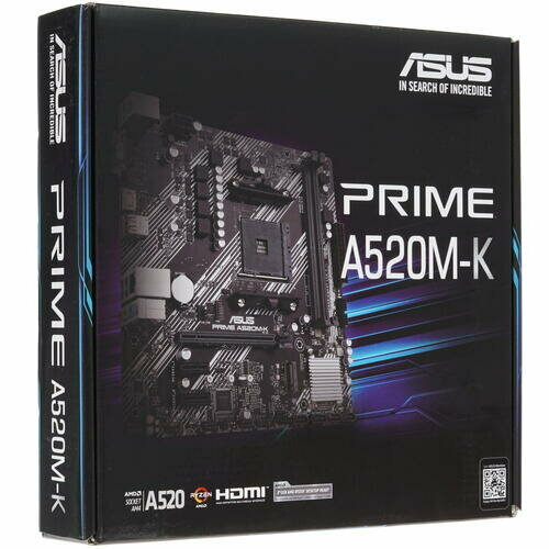 Материнская плата ASUS PRIME A520M-K AM4,A520,DDR4,M.2,HDMI,MB