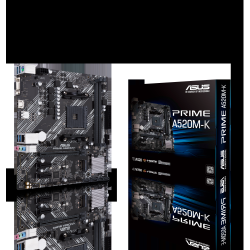 Материнская плата ASUS PRIME A520M-K AM4,A520,DDR4,M.2,HDMI,MB