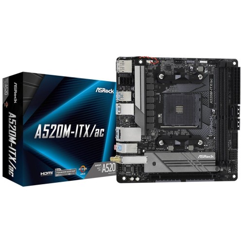 Материнская плата ASRock A520M-ITX/AC, RTL