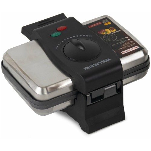 Вафельница WILLMARK WM-105W (1000Вт,форма орешница, терморег., антиприг.покр., инд. готовности)
