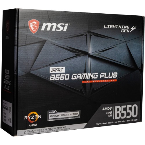 Материнская плата MSI MPG B550 GAMING PLUS Soc-AM4 AMD B550 4xDDR4 ATX AC`97 8ch(7.1) GbLAN RAID+HDMI+DP