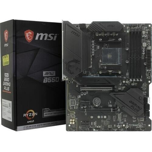 Материнская плата MSI MPG B550 GAMING PLUS Soc-AM4 AMD B550 4xDDR4 ATX AC`97 8ch(7.1) GbLAN RAID+HDMI+DP