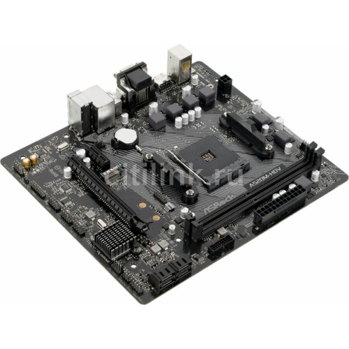 Материнская плата Asrock A520M-HDV Soc-AM4 AMD A520 2xDDR4 mATX AC`97 8ch(7.1) GbLAN RAID+VGA+DVI+HDMI