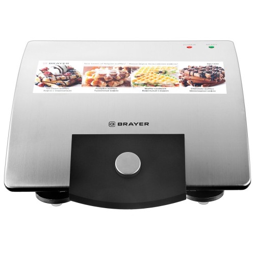 Вафельница BRAYER, 750 Вт, белг.вафли, панель 11*13 см, защита от перегр, индик. готовности
