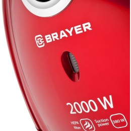 Пылесос BRAYER BR4221 2000 Вт, 2,5 л, всасыв 350 Вт,НЕРА, телес 92 см, меб, щель