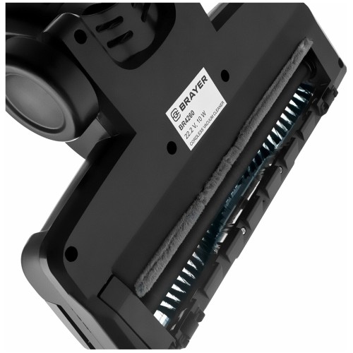Пылесос BRAYER BR4260 ручной  2 в 1, 120 Вт, 0,6 л, батар 22,2 В, турбощетка с LED, база д/хранения
