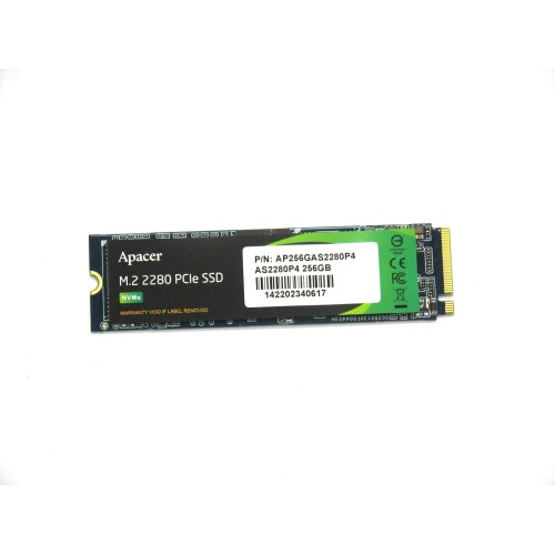 Накопитель SSD M.2 Apacer 256Gb AS2280P4 <AP256GAS2280P4-1> (PCI-E 3.0 x4, up to 1800/1100MBs, 3D TLC, NVMe 1.3, 22х80mm)