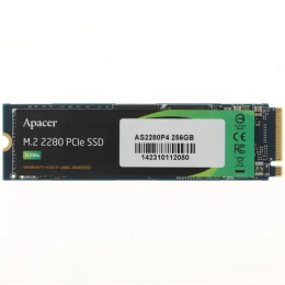 Накопитель SSD M.2 Apacer 256Gb AS2280P4 <AP256GAS2280P4-1> (PCI-E 3.0 x4, up to 1800/1100MBs, 3D TLC, NVMe 1.3, 22х80mm)
