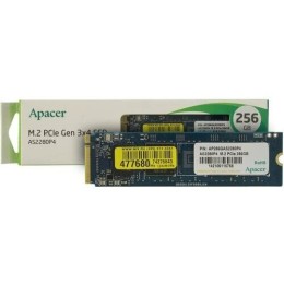 Накопитель SSD M.2 Apacer 256Gb AS2280P4 <AP256GAS2280P4-1> (PCI-E 3.0 x4, up to 1800/1100MBs, 3D TLC, NVMe 1.3, 22х80mm)