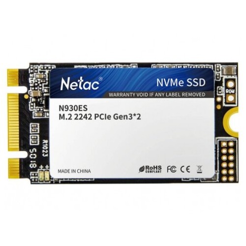 Накопитель SSD M.2 2242 Netac 1.0Tb N930ES Series <NT01N930ES-001T-E2X> Retail (PCI-E 3.1 x2, up to 1650/1500MBs, 3D TLC, NVMe 1.3, 22х42mm)