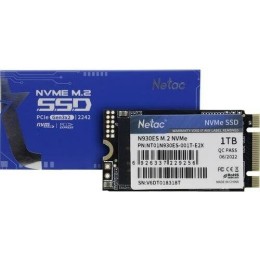 Накопитель SSD M.2 2242 Netac 1.0Tb N930ES Series <NT01N930ES-001T-E2X> Retail (PCI-E 3.1 x2, up to 1650/1500MBs, 3D TLC, NVMe 1.3, 22х42mm)