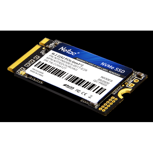 Накопитель SSD M.2 2242 Netac 1.0Tb N930ES Series <NT01N930ES-001T-E2X> Retail (PCI-E 3.1 x2, up to 1650/1500MBs, 3D TLC, NVMe 1.3, 22х42mm)