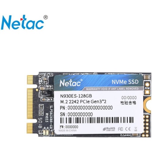 Накопитель SSD M.2 2242 Netac 512Gb N930ES Series <NT01N930ES-512G-E2X> Retail (PCI-E 3.1 x2, up to 1650/1500MBs, 3D TLC, NVMe 1.3, 22х42mm)