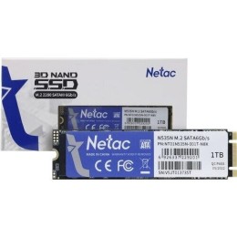 Накопитель SSD M.2 Netac 1.0Tb N535N Series <NT01N535N-001T-N8X> Retail (SATA3, up to 540/490MBs, 3D TLC, 22х80mm)