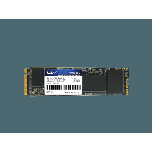 Накопитель SSD M.2 Netac 1.0Tb N950E Pro Series <NT01N950E-001T-E4X> Retail (PCI-E 3.1 x4, up to 3350/2800MBs, 3D NAND, NVMe 1.3, 22х80mm)