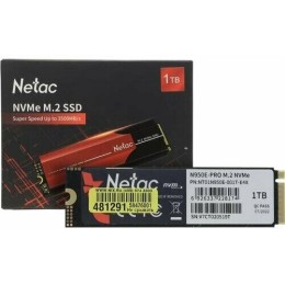 Накопитель SSD M.2 Netac 1.0Tb N950E Pro Series <NT01N950E-001T-E4X> Retail (PCI-E 3.1 x4, up to 3350/2800MBs, 3D NAND, NVMe 1.3, 22х80mm)