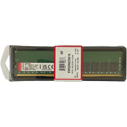 Память Kingston 16GB DDR4 3200MHz Non-ECC, CL22, 1.2V, 1Rx8, 16Gbit, RTL
