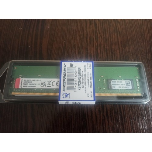 Модуль памяти Kingston Server Premier DDR4  8GB RDIMM (PC4-21300) 2666MHz ECC Registered 1Rx8, 1.2V (Hynix D IDT)