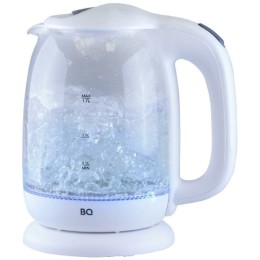 Электрочайник BQ KT1830G Белый,  2200Вт, 1.7л, Жаропрочное стекло, Фильтр от нак