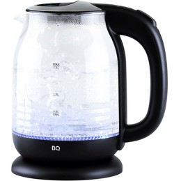 Электрочайник BQ KT1833G Черный-Сталь, 2200Вт, 1.7л, Жаропрочное стекло, Фильтр