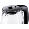 Электрочайник BQ KT1834G Сталь-Черный, 2200Вт, объем 1.7л, Жаропрочное стекло, Фильтр