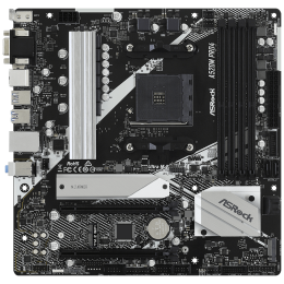 Материнская плата Asrock A520M PRO4 Soc-AM4 AMD A520 4xDDR4 mATX AC`97 8ch(7.1) GbLAN RAID+VGA+HDMI+DP