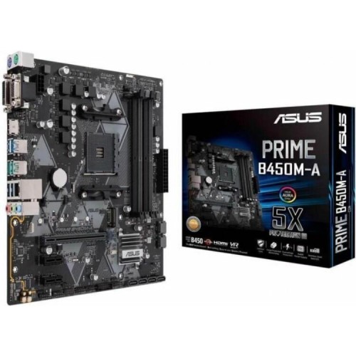 Материнская плата Asus PRIME B450M-A II Soc-AM4 AMD B450 4xDDR4 mATX AC`97 8ch(7.1) GbLAN RAID+VGA+DVI+HDMI