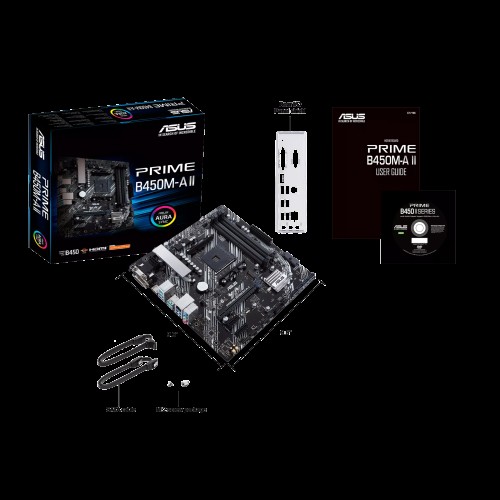 Материнская плата Asus PRIME B450M-A II Soc-AM4 AMD B450 4xDDR4 mATX AC`97 8ch(7.1) GbLAN RAID+VGA+DVI+HDMI