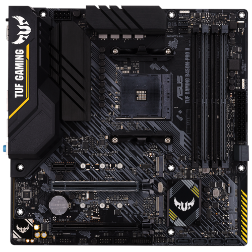 Материнская плата Asus TUF GAMING B450M-PRO II Soc-AM4 AMD B450 4xDDR4 mATX AC`97 8ch(7.1) GbLAN RAID+HDMI+DP