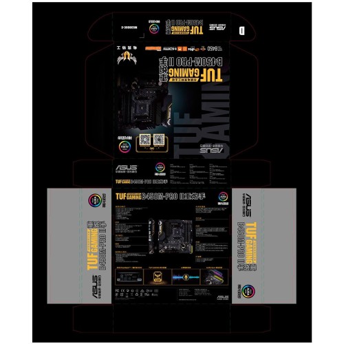 Материнская плата Asus TUF GAMING B450M-PRO II Soc-AM4 AMD B450 4xDDR4 mATX AC`97 8ch(7.1) GbLAN RAID+HDMI+DP