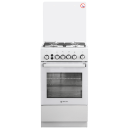 Газовая плита DE LUXE 5040.40г (кр) ЧР-012 серый (стеклянная крышка) реш.чугун