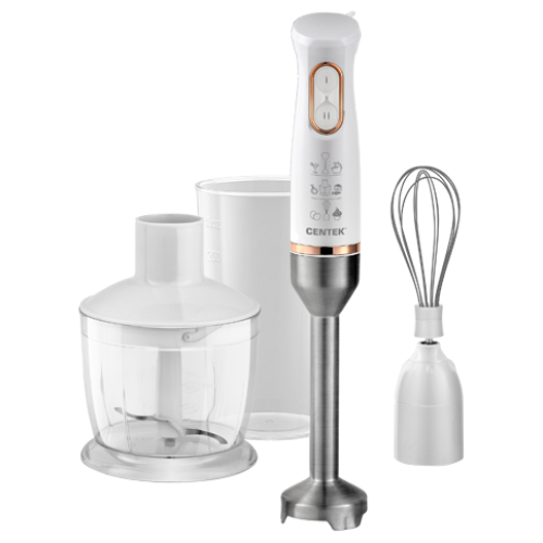 Блендер CENTEK CT-1347 White 800Вт, турбо режим, DC мотор, стакан 600мл +мерн стакан 600мл