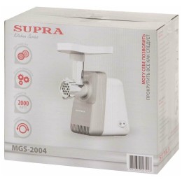 Мясорубка SUPRA MGS-2004 2000 Вт. Реверс. 2 решетки для средней и крупной рубки