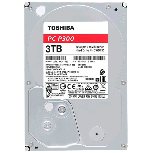 Жесткий диск TOSHIBA HDWT720UZSVA/HDKPB04Z0A01 S300 Surveillance 2ТБ 3,5" 5400RPM 128MB SATA-III