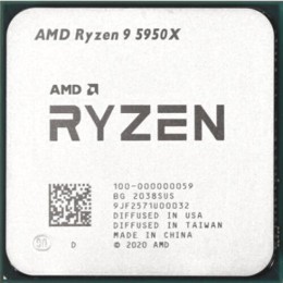 Процессор AMD Ryzen 9 5950X  <Socket AM4, 3.4-4.9GHz, Vermeer, 16 ядер/ 32 потока, L3: 64Мбайт, 7nm, 105 Вт> OEM