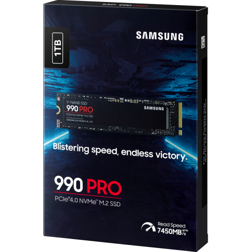 Накопитель SSD M.2 (PCI-E NVMe) 1Tb Samsung 980 PRO (R7000/W5000MB/s) (MZ-V8P1T0BW analog MZ-V7P1T0BW)