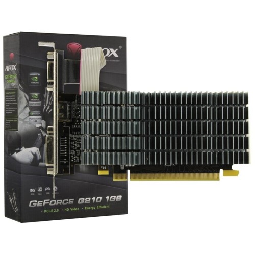 Видеокарта AFOX AF210-1024D2LG2 GEFORCE G210 1GB DDR2 64BIT DVI HDMI VGA LP HEATSINK RETAIL PACK
