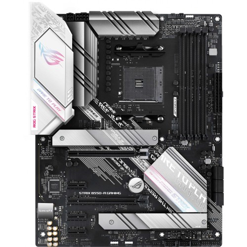 Материнская плата ASUS ROG STRIX B550-A GAMING, Socket AM4, B550, 4*DDR4, HDMI+DP, CrossFireX, SATA3 + RAID, Audio, 2,5Gb LAN, USB 3.2*8, USB 2.0*6, ATX ; 90MB15J0-M0EAY0
