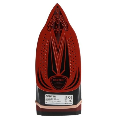 Утюг CENTEK CT-2313 RED 2600Вт керамическая подошва, 350мл, паровой удар, самоочистка, капля-стоп