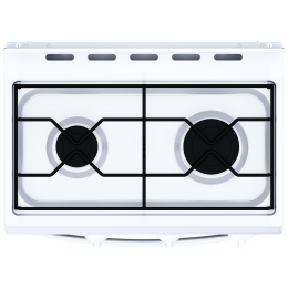 Газовая плита ЛАДА Nova CG 32013 W Плита  бытовая газовая двух-горелочная с газконтроль духового шкафа, металлический щиток, хоз. Отсек, цвет Белый