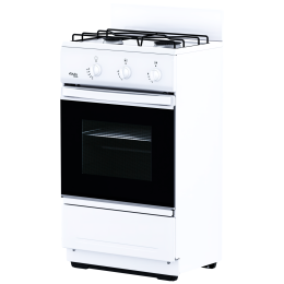Газовая плита ЛАДА Nova CG 32013 W Плита  бытовая газовая двух-горелочная с газконтроль духового шкафа, металлический щиток, хоз. Отсек, цвет Белый