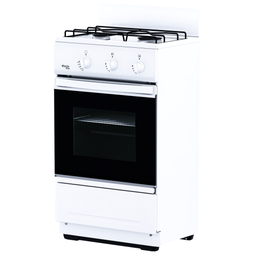 Газовая плита ЛАДА Nova CG 32013 W Плита  бытовая газовая двух-горелочная с газконтроль духового шкафа, металлический щиток, хоз. Отсек, цвет Белый