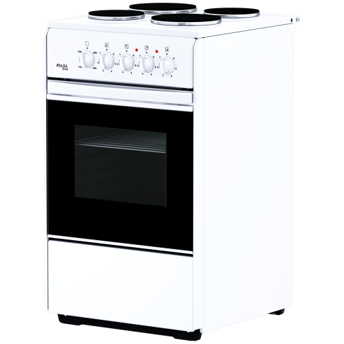 Электрическая плита ЛАДА Nova AE 14027 W Плита бытовая электрическая 4-х конфорочная, без жаровни, без подсветки, цвет Белый