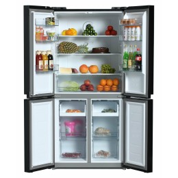 Холодильник HYUNDAI CM5005F черное стекло (трехкамерный)