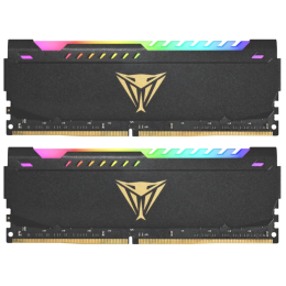 Оперативная память DDR 4 DIMM 16Gb (8Gbx2) PC25600, 3200Mhz, CL18, PATRIOT Viper Steel RGB (PVSR416G320C8K) (retail)