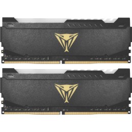 Оперативная память DDR 4 DIMM 16Gb (8Gbx2) PC25600, 3200Mhz, CL18, PATRIOT Viper Steel RGB (PVSR416G320C8K) (retail)