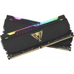 Оперативная память DDR 4 DIMM 16Gb (8Gbx2) PC25600, 3200Mhz, CL18, PATRIOT Viper Steel RGB (PVSR416G320C8K) (retail)
