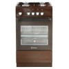 Газовая плита DE LUXE 5040.48г (щ)-014 коричневый (без крышки) реш.эмаль