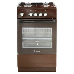 Газовая плита DE LUXE 5040.48г (щ)-014 коричневый (без крышки) реш.эмаль